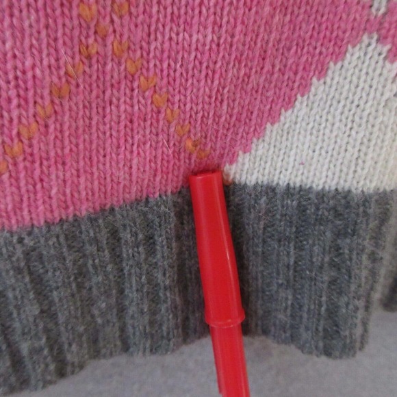 J Crew Sweater Y2K Academia Argyle Merino Wool Angora Cashmere - Picture 3 of 10